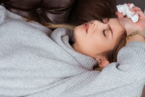 a girl who is having trouble sleeping