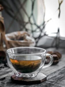 Calming tea in a cup