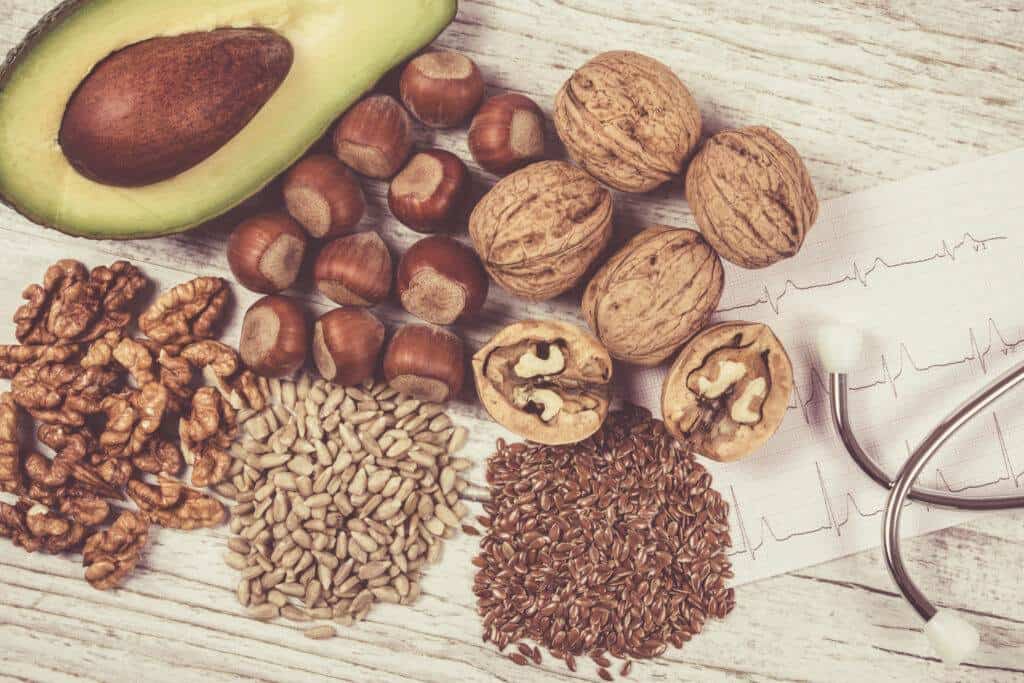 Sources of omega 3 fatty acids: flaxseeds, avocado, walnuts and sunflower.
