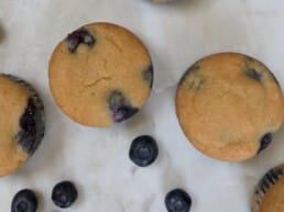 keto almond blueberry muffin