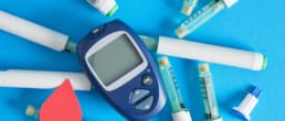 glucometer and syringes